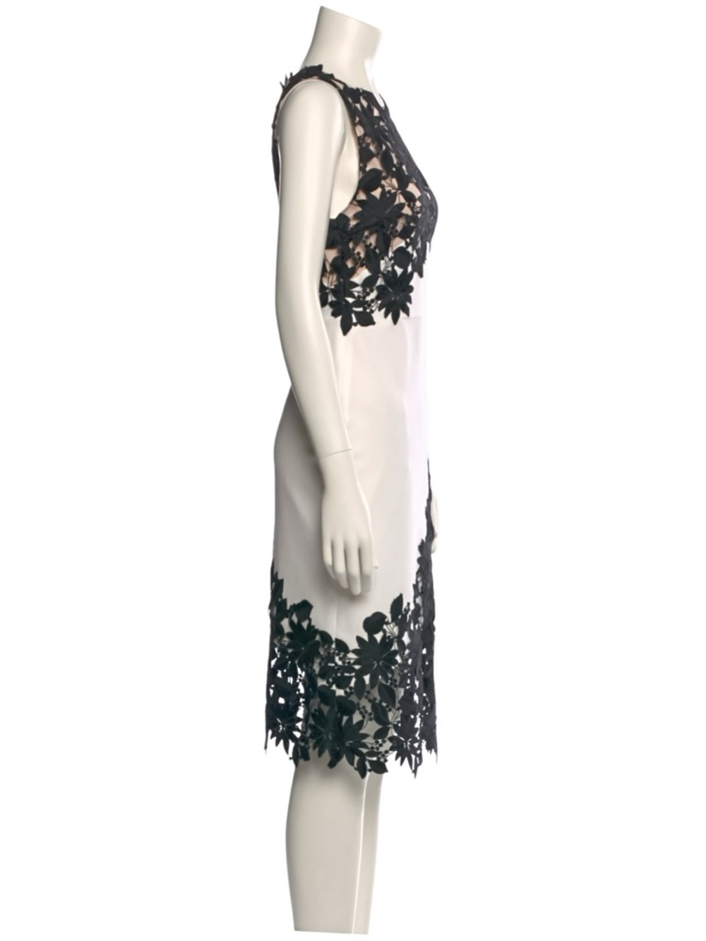 Alice + Olivia Margy Sheath Dress XS White Black Floral Lace As Seen On TV - Picture 9 of 16